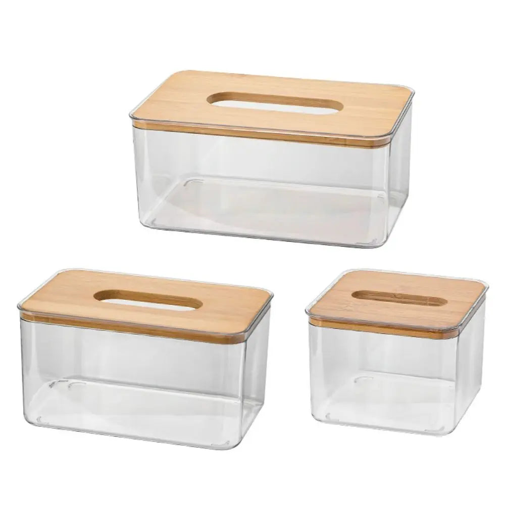Simple Rectangular Clear Tissue Box Square Paper Box Living Table Tissue Box Paper Storage Tools Tissue Holder Oasis Select