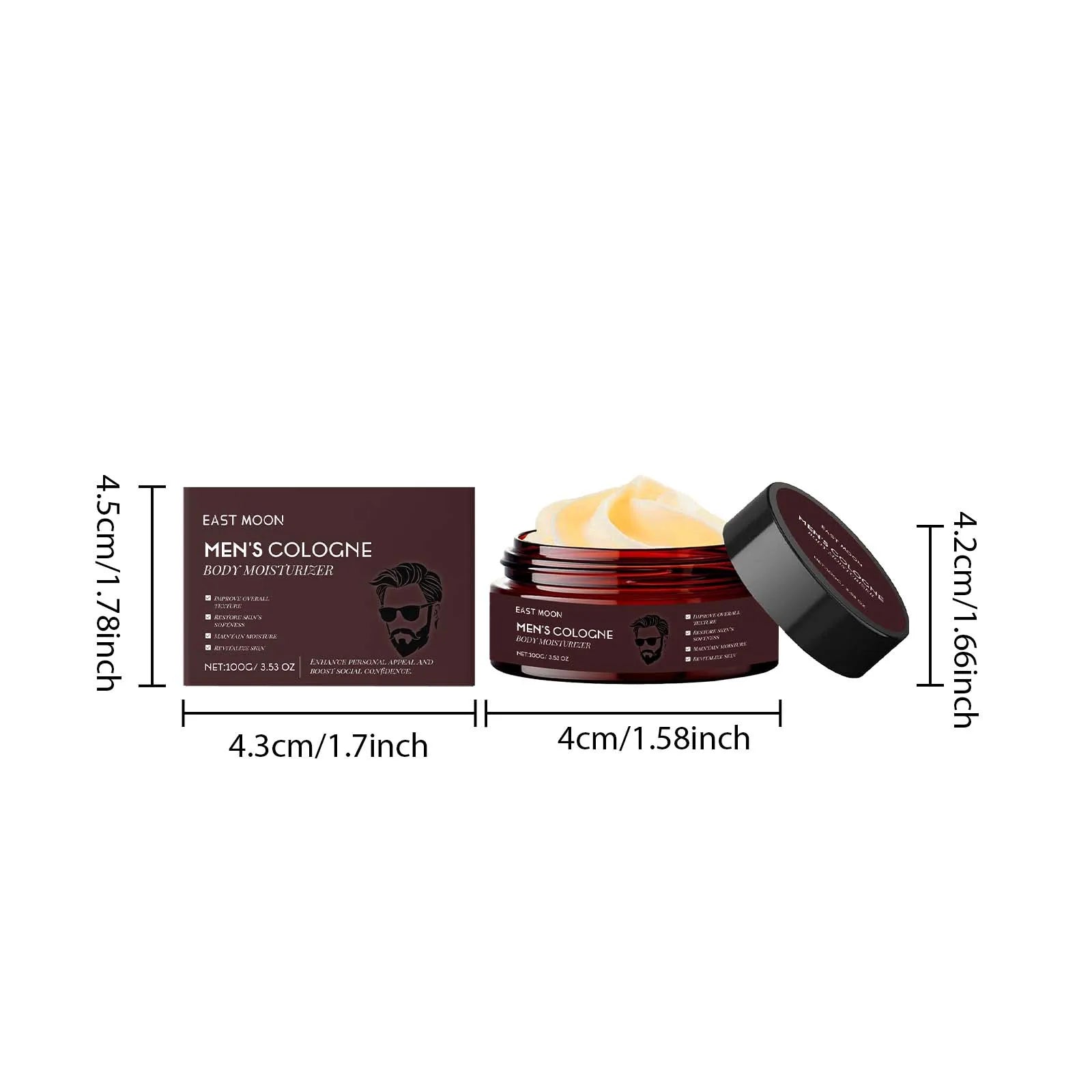 Men's Collagen Body Moisturizer – Woody Scent, Non-Greasy Lotion Men's Body Moisturizer Oasis Select 100g Boxed