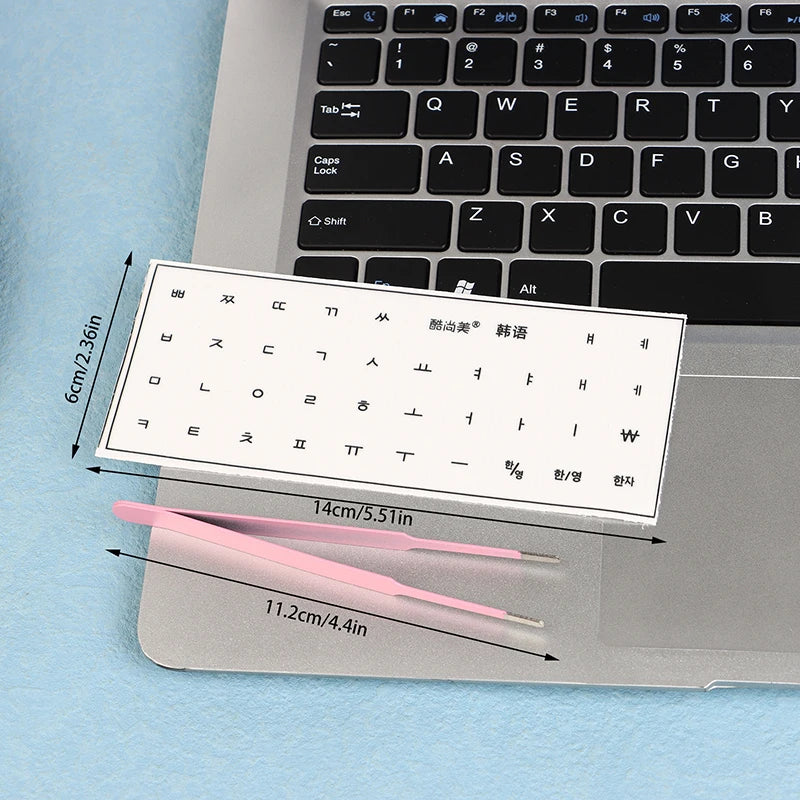 [Korean Language] Tear-Off Film Keyboard Sticker Desktop Laptop Key Sticker Single Film Universal Transparent Engraving Sticker Oasis Select Black