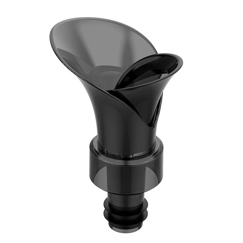 Petal Shaped Wine Dispenser Red Wine Vacuum Fresh-Keeping Stopper 2-in-1 Household Wine Storage Fast Dispenser Oasis Select 9CM black