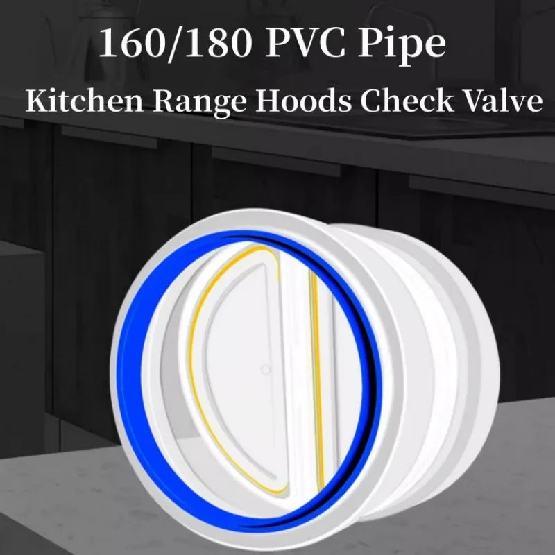 Kitchen Range Hoods Check Valve 150/160/180MM Pipe Double-ended Anti Odor Control Air Outlet Fresh High Temperature Resistance Oasis Select