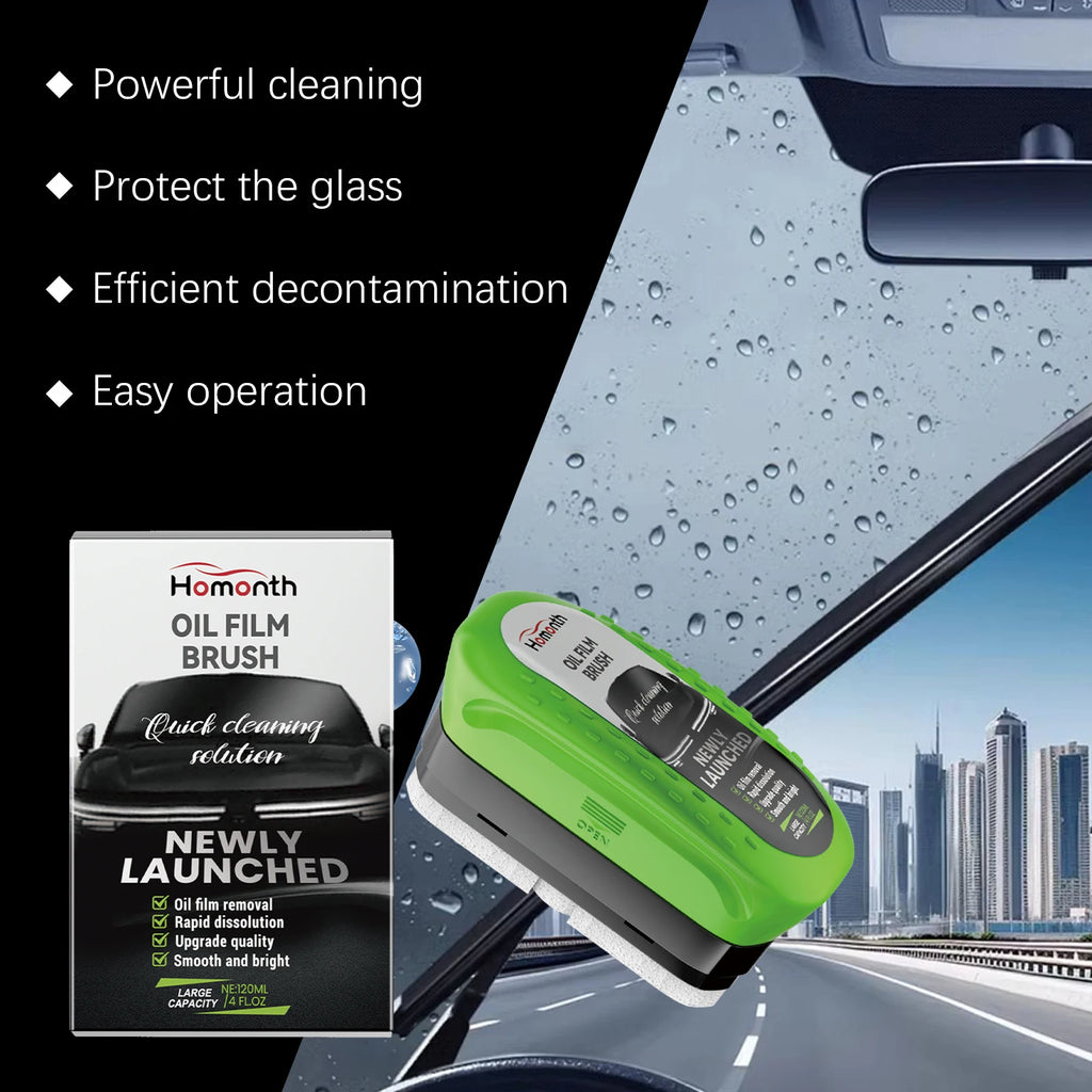 Car Oil Film Cleaning Brush Clean the Car Windows Windshield Oil Film Remover for Car Window Smooth Brighten Car Cleaning Tools Oasis Select