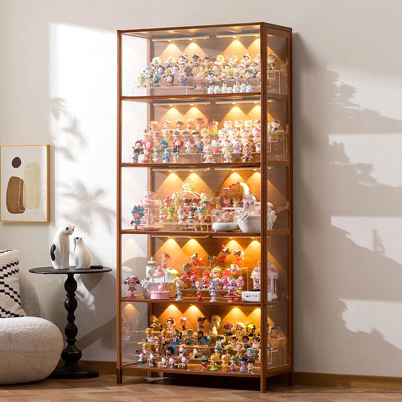 Figure cabinet Glass display cabinet Steel dustproof transparent model Storage cabinet Pain cabinet Toy locker Display bookcase Oasis Select