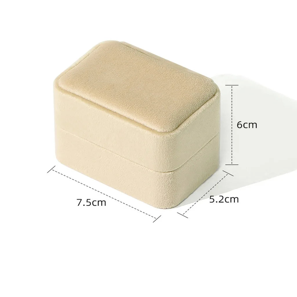 Portable Earrings Box Soft Velvet Jewelry Box Multi-Slot Ring Holder Compact Jewelry Storage Box For Special Occasion Gift Oasis Select