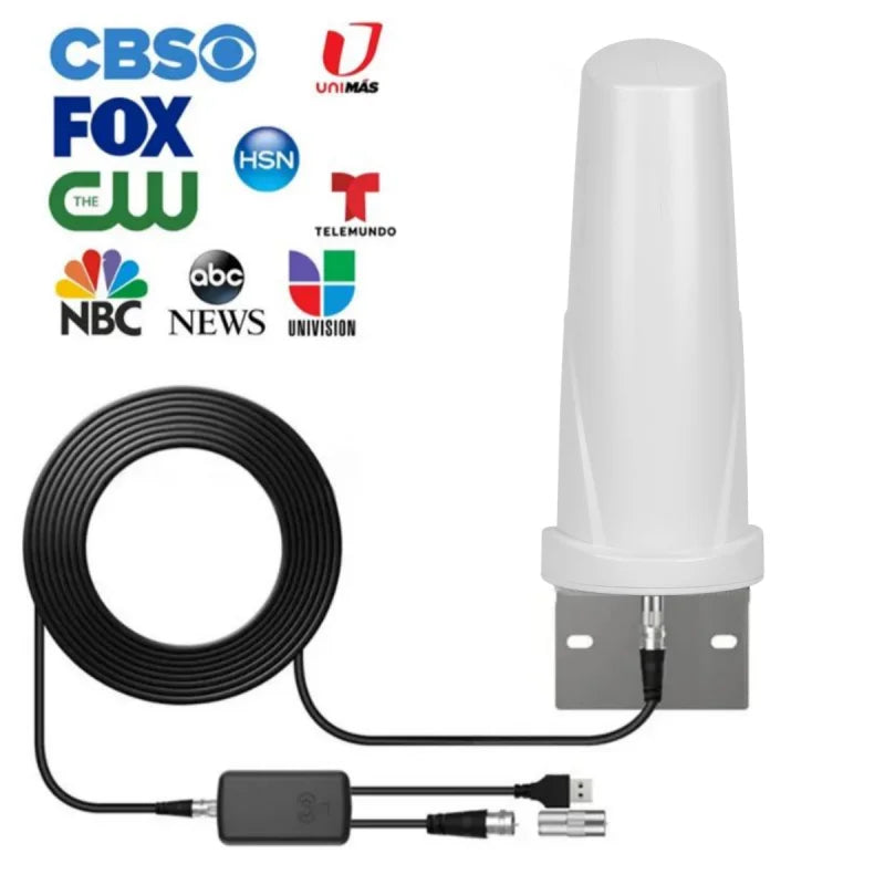 Private Model 2026 High-Definition Digital TV Antenna Indoor Outdoor HDTV Antenna DVB-T2 for Clear Reception Oasis Select WHITE