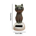 Solar Shaking Cat Car Decoration Cartoon Cat Toy Dashboard Decorations Solar Shaking Head Doll Black Cat Small Gadget Decor Oasis Select D