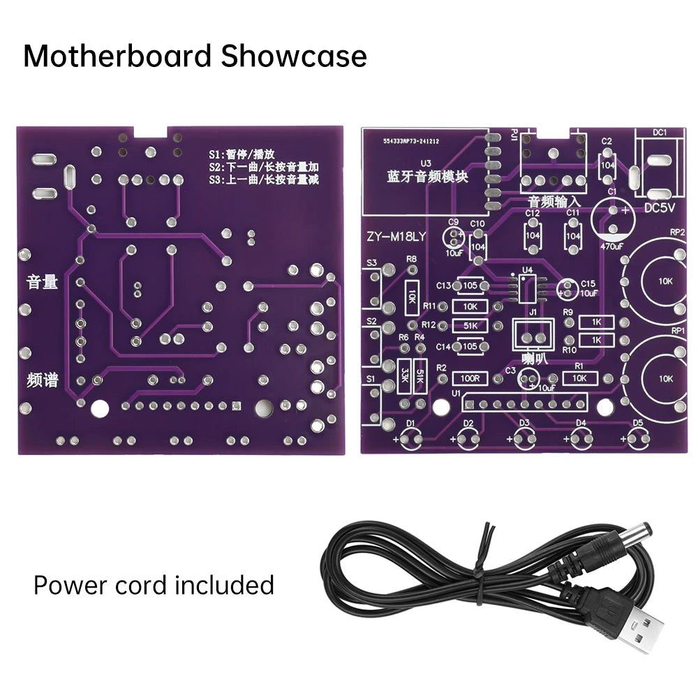 DC 5V 3W Bluetooth Speaker DIY Kit Stereo Amplifier Small Audio DIY Making Circuit Board Soldering Practice DIY Electronic Kit Oasis Select