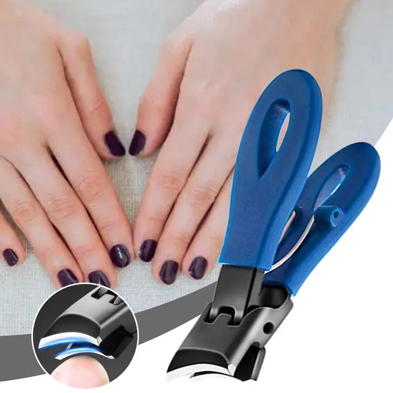 Slanted Nail Clippers Wide Jaw Opening Slanted Curved Nail Trimmer For Thick/Ingrown Nails Stainless Steel Pedicure Tool Oasis Select