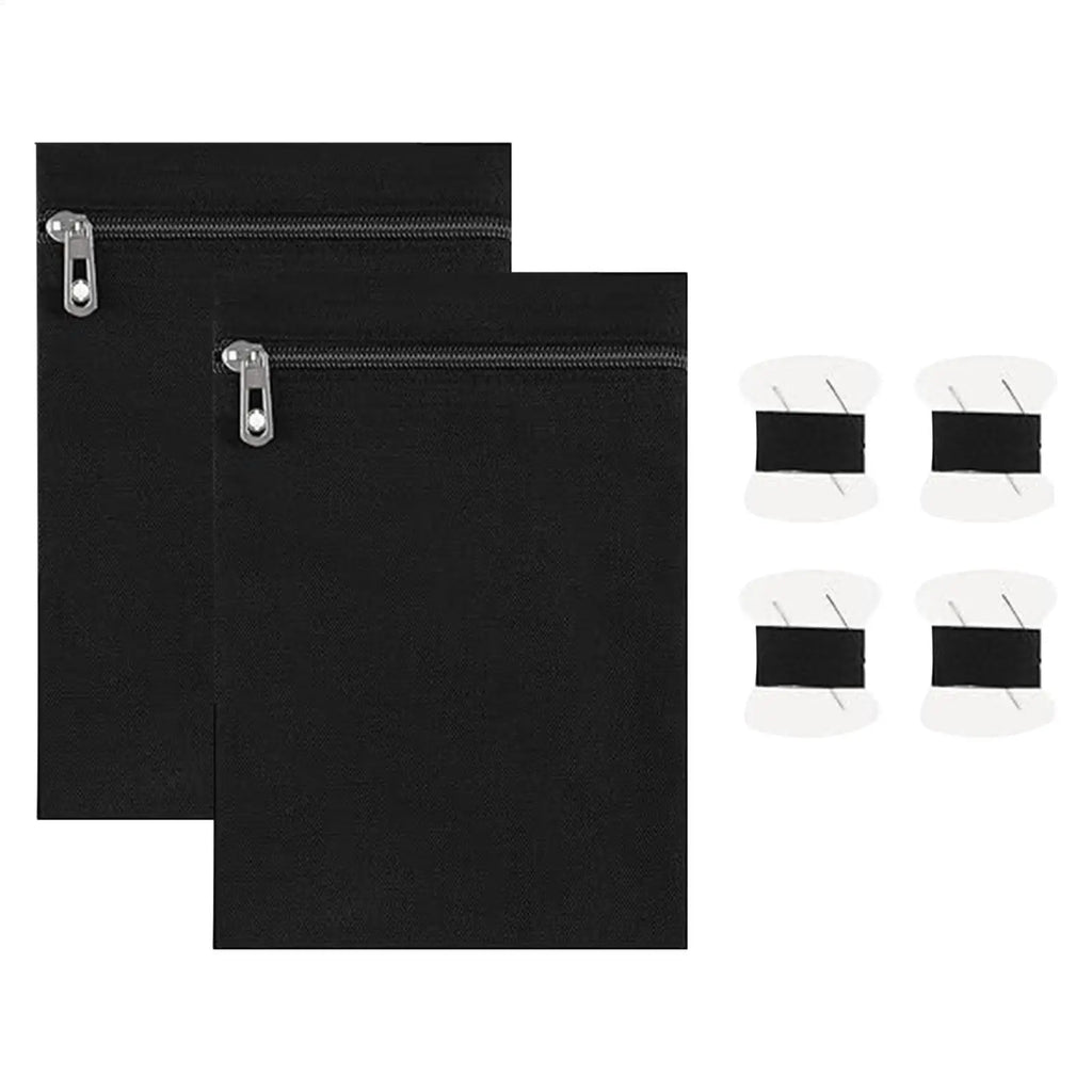 2Pcs Sew In Zipper Pocket Anti Theft Hidded Pocket For Jacket Pants Travel Hiking Sports Wear DIY Craft Security Pockets Oasis Select