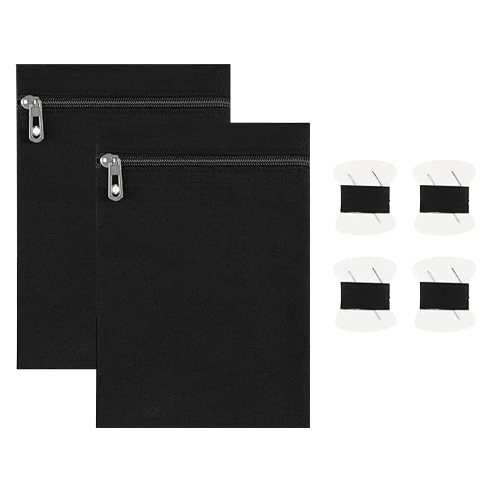 2Pcs Sew In Zipper Pocket Anti Theft Hidded Pocket For Jacket Pants Travel Hiking Sports Wear DIY Craft Security Pockets Oasis Select