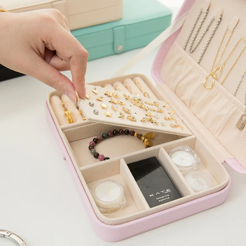 Double Layer Jewelry Jewelry Ring Necklace Storage Box Jewelry Box Oasis Select
