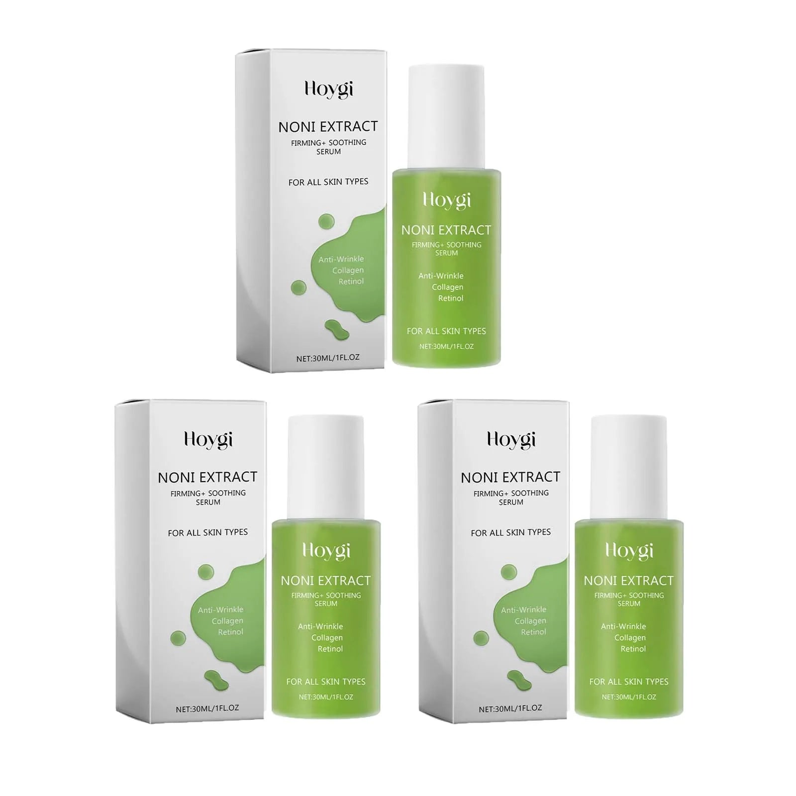Retinol Serum Noni Fruit Essence Nourishing Brightening & Plumping Moisturizing Firming Smoothing Soothing Facial Skin Care Oasis Select 3Pcs 30ml Boxed