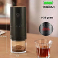 New Portable Electric Power Display Coffee Bean Grinder 38 Gears External Adjustable USB 2000mAh Household Mini Coffee Machine Oasis Select Black Basics
