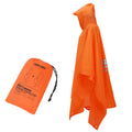 3-in-1 outdoor rain poncho is a waterproof multi-functional PU rain poncho suitable for hiking trekking camping and travel. Oasis Select Orange