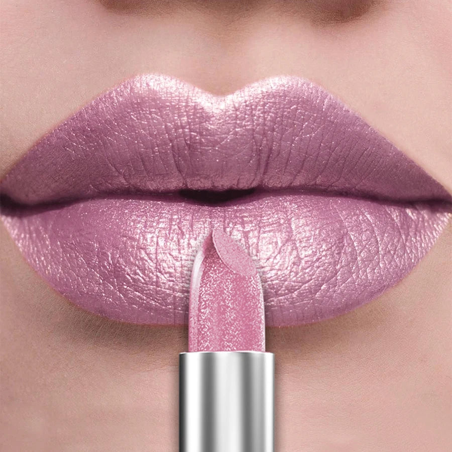 KAFURUX 21-Color Glitter Metallic Lipstick | Pearlescent Lip Tint