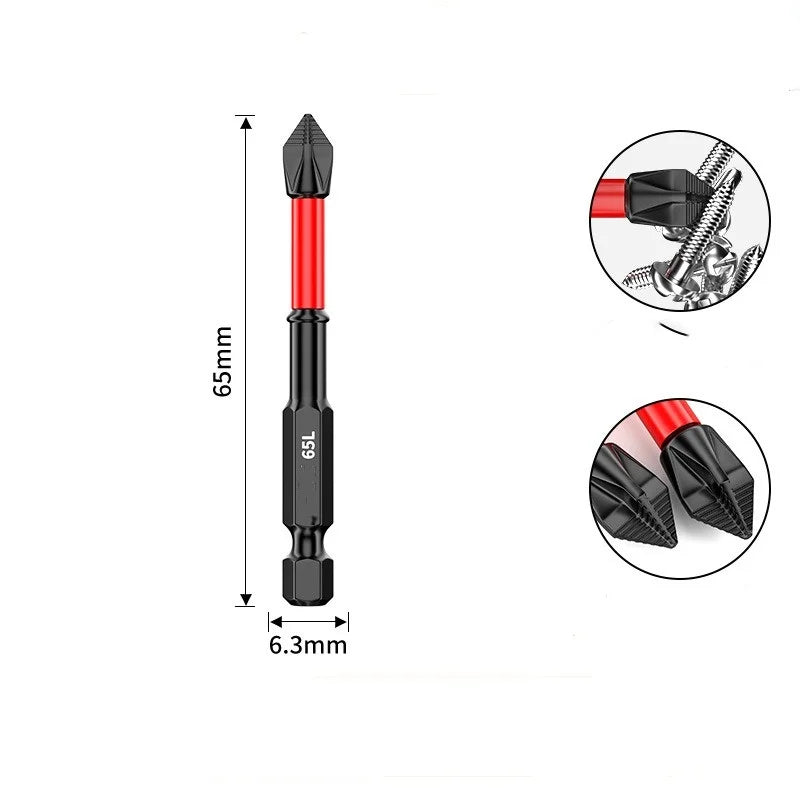 1Pcs Anti Slip And Impact Resistant Tungsten steel Screwdriver Bit Phillips Screwdriver Bit Magnetic Electric Drill Bit Stro Oasis Select 65mm
