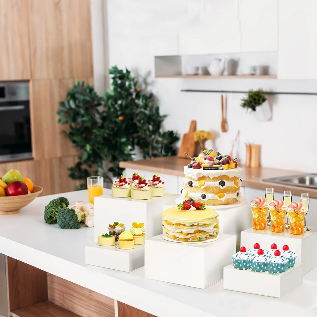 6pcs cake and dessert display stand stackable to save space suitable for party booths kitchen jewelry buffet stand brackets Oasis Select