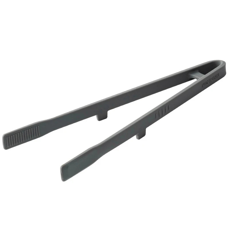Heat Resistant Silicone Grill Tongs Non-Stick Food Clip BBQ Salad Cooking Serving Clamp for Kitchen Steak Pasta Oasis Select Gray