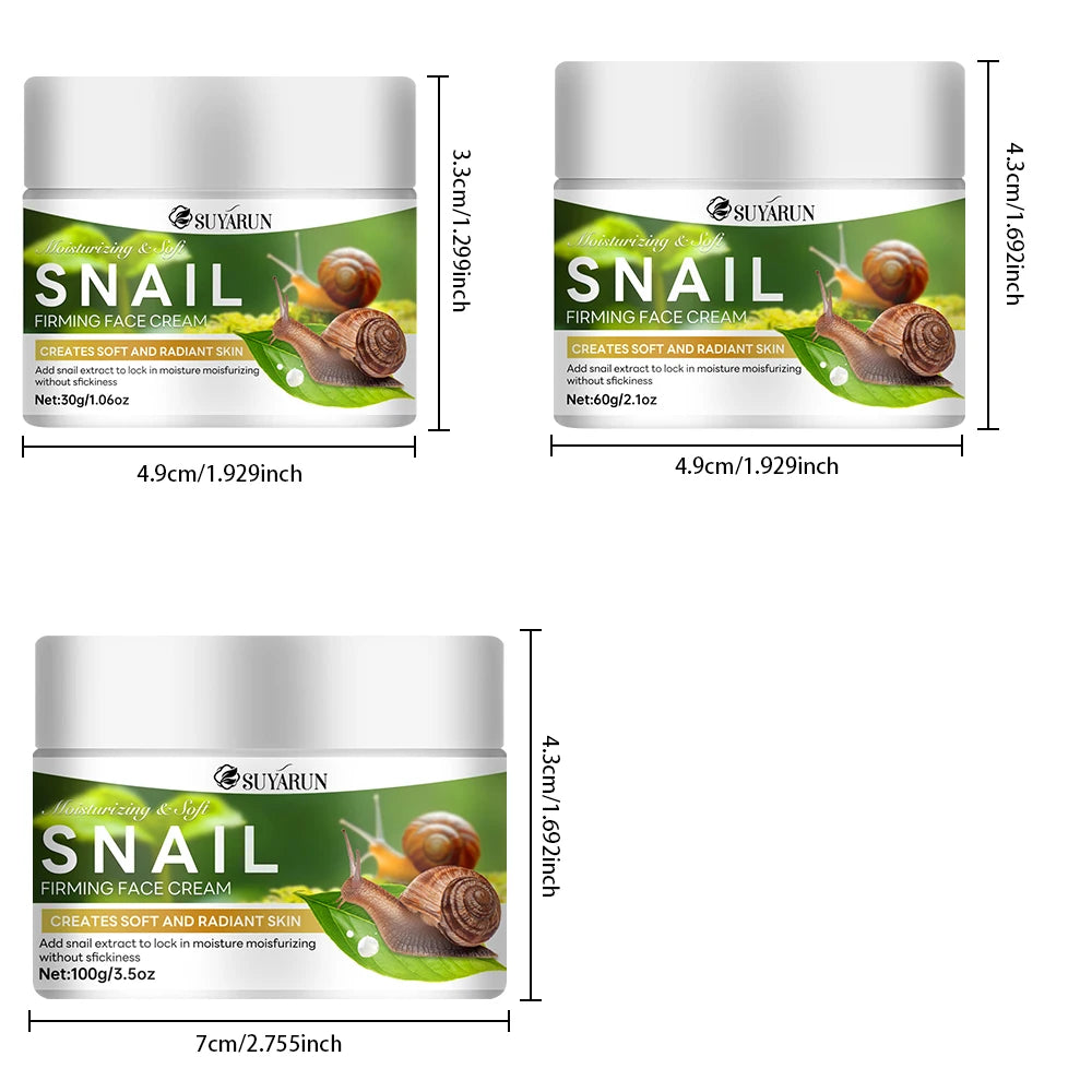SUYARUN Snail Repair Cream – Aloe Vera & Squalane Moisturizer