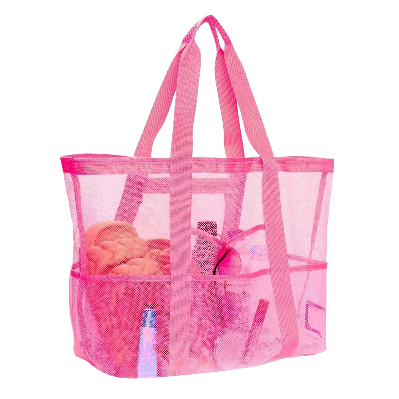 Mesh Beach Tote Bag | Large Multi-Pocket Pool & Travel Bag