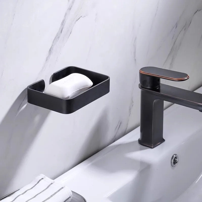 Aluminium Bathroom Shower Storage Soap Tray Mesh Rack Soap Dishes Wall Mounted Drain Soap Dish Box Home Accessories Oasis Select
