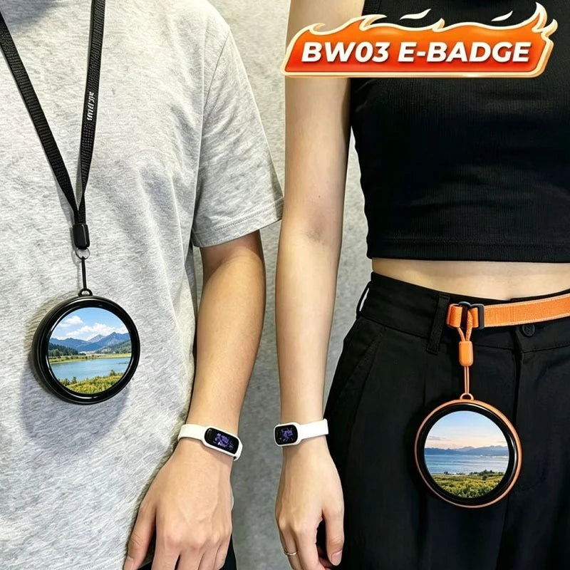 HD Touch Screen Smart Anime Electronic Badge with Video and GIF Display for Backpack Cosplay Durable Unique Gift Oasis Select