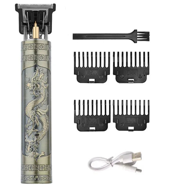 Vintage Cordless Hair Clippers For Men Electric Beard Trimmer Shaver Zero Gapped Hair Clippers Cutting Grooming Kit/Accessories Oasis Select 060-BronzeDragon