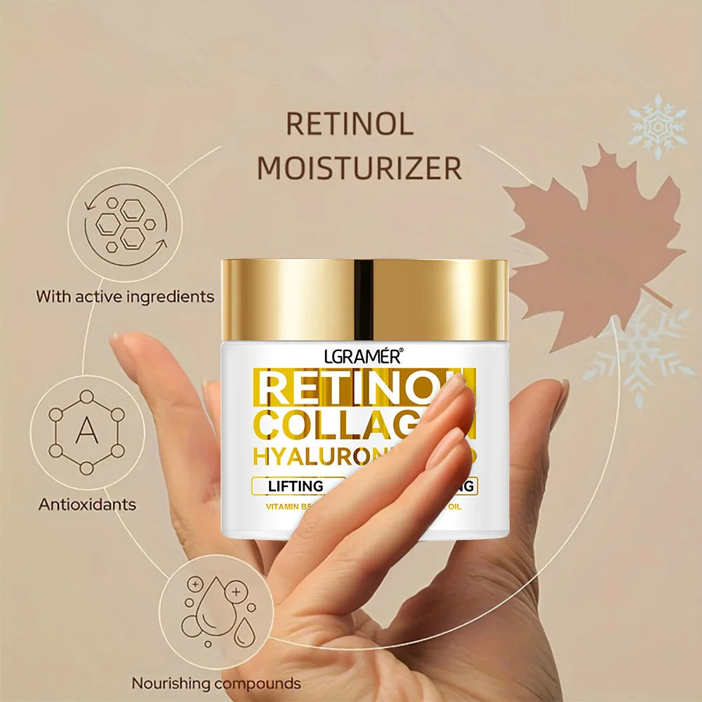 Retinol Anti Aging Face Cream Moisturizing Wrinkle Remover Collagen Hyaluronic Acid Creams Skin Care Cosmetic 30&60ML Oasis Select