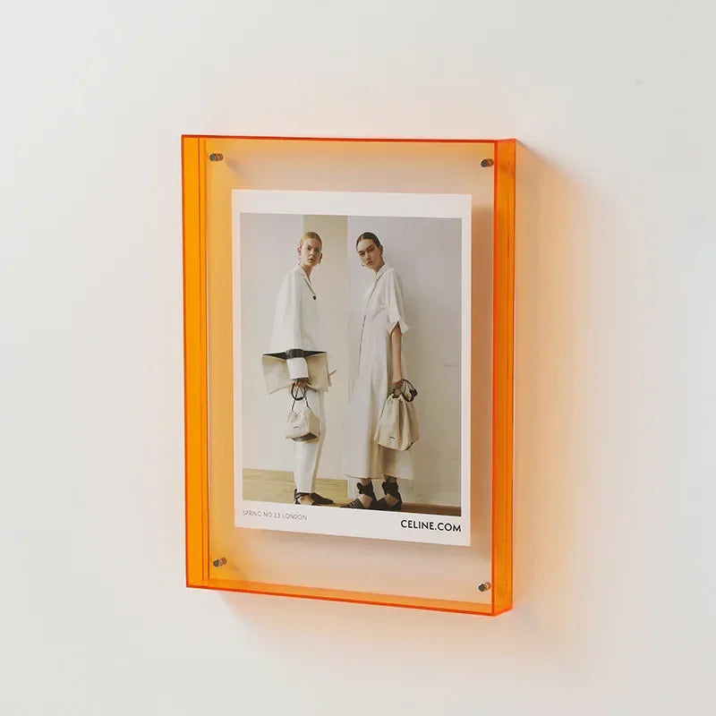 Transparent Acrylic Photo Frame – Wall Mount or Tabletop