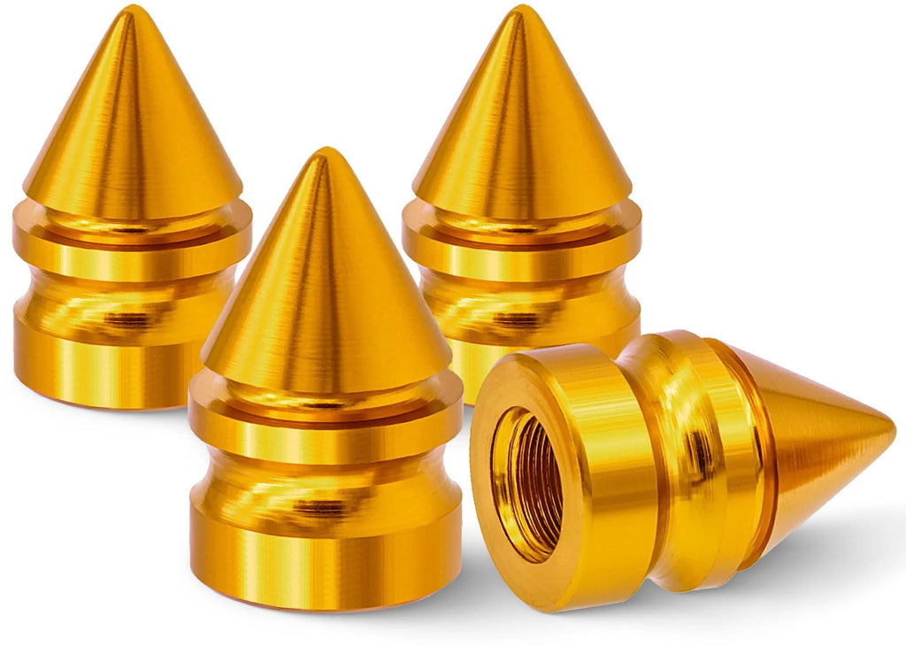 Automobile, motorcycle, conical tower shaped aluminum alloy valve cap, colored valve cap, pointed cap Oasis Select 4pcs 1