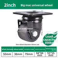 1.5/2/3inch Heavy Duty Swivel Castor Trolley Wheels Furniture Rotatable Caster with Safety Lock Brake for Table Chair Sofa Oasis Select 2 inch N