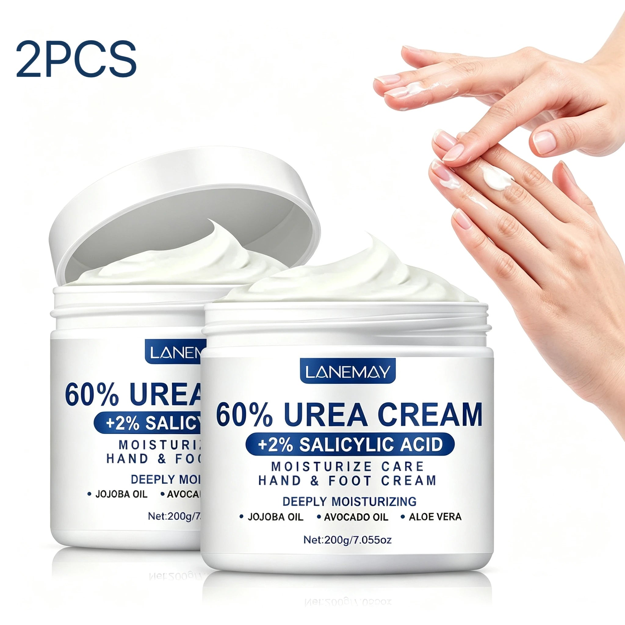2-Pack 60% Urea Hand & Foot Cream – Salicylic Acid & Glycerin
