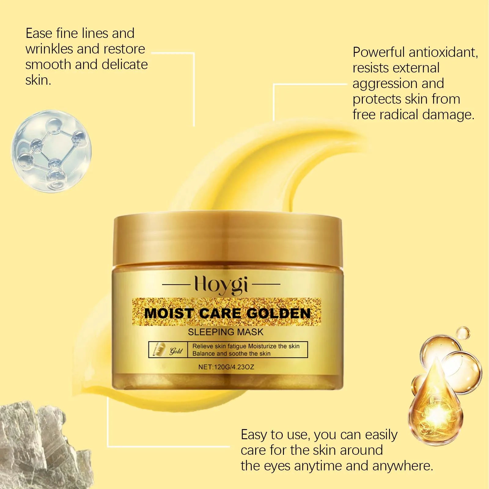 Gold Sleeping Mask – Niacinamide Pore Tightening & Brightening Sleeping Face Mask Oasis Select