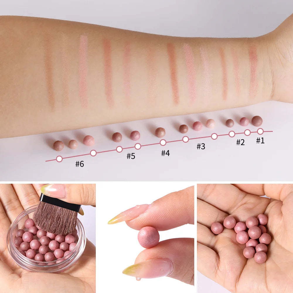 Long Lasting Roll-on Blush Shimmer Matte Finish with Brush Lightweight Glossy Texture Natural Look for Daily Face Makeup Oasis Select