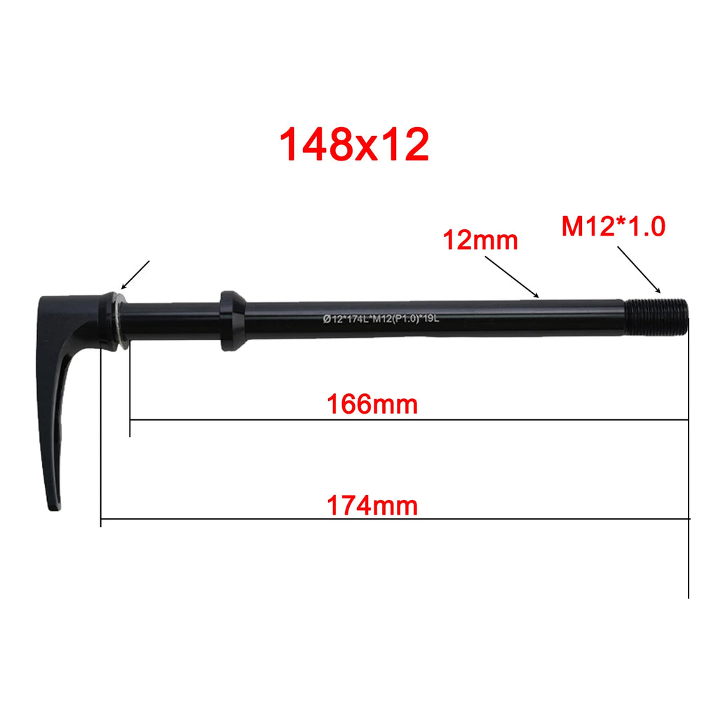 Aluminum Alloy Bicycle Thru Axle Lever 100/142/148x12mm Bicycle Accessories Parts Bicycle Quick Release Cycling Oasis Select