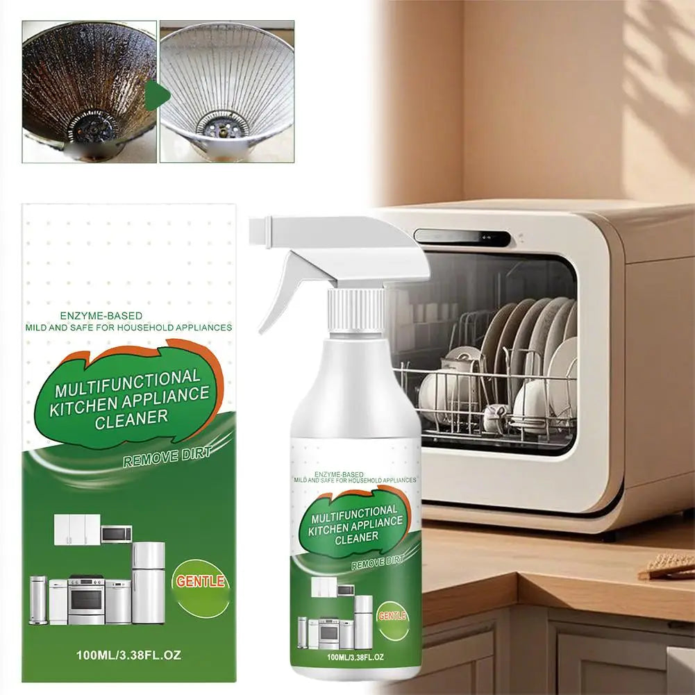 Kitchen Degreaser All-Purpose Heavy-Duty Powerful Refrigerator Cleaner Spray Protect Hand During Cleaning for Oven Counter Stove Oasis Select