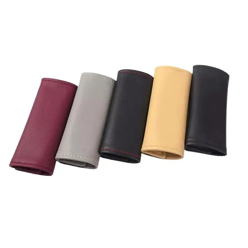 2PCS Car Door Inner Handle PU Leather Cover Door Handle Leather Protective Case Car Styling Interior Upgrades Auto Accessories Oasis Select