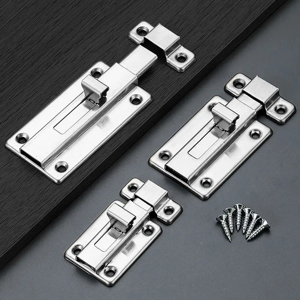 1Sets Cabinet Hinges Self-elastic Latch Stainless steel Furniture Supplies Security Bolt Latch Hardware Anti-theft Oasis Select