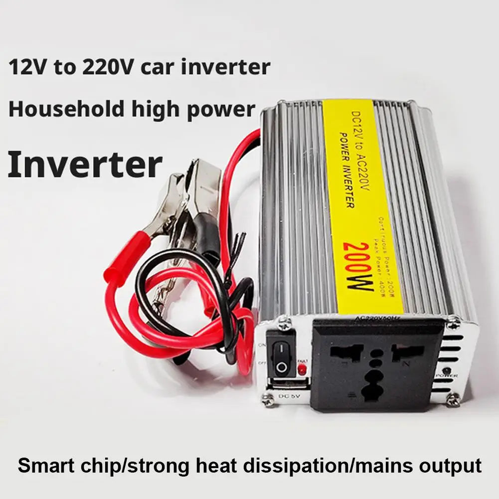 200W Car Power Inverter 12V to 220V AC with USB Port Car Power Inverter Oasis Select