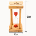 1/3/5 Minutes New Wooden Hourglass Mini Desktop Decoration Sand Clock Creative Timers Sandglass Hourglass Kitchen for Kids Gift Oasis Select Red-1minutes