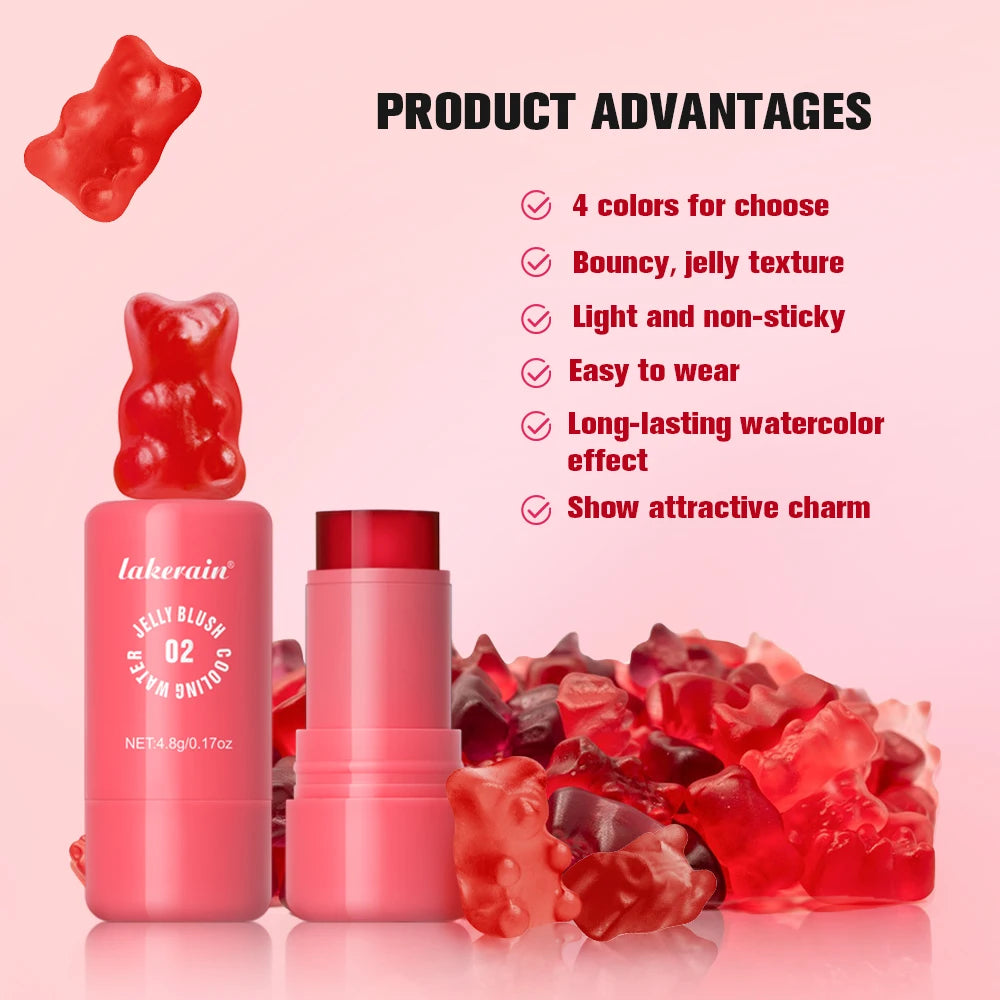 3 IN 1 Blusher Stick Long Lasting Waterproof Non-Sticky Matte Blush Eyeshadow Lip Universal Jelly Tint Stick Matte Contour Makeu Oasis Select