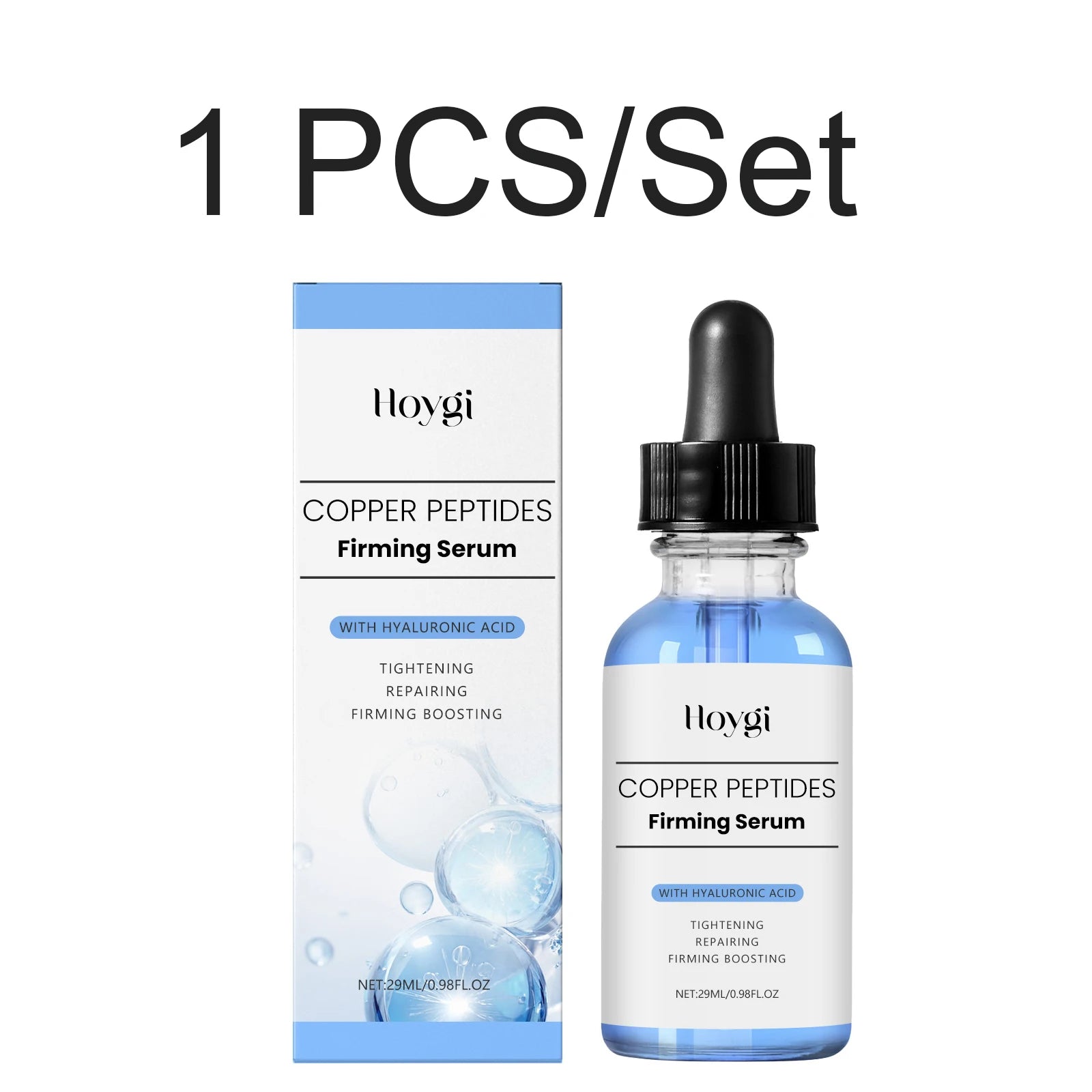 Copper Peptides Face Serum Firming Lifting Hyaluronic Acid Repair Damaged Skin Reduce Fine Lines Improve Sagging Soothing 30ml Oasis Select 1 PCS