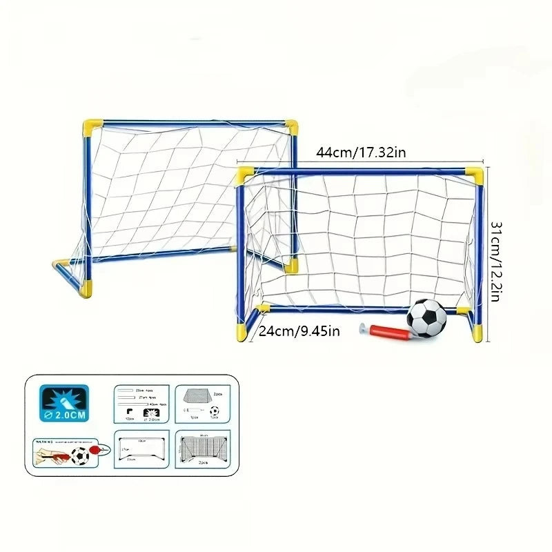Assembled Foldable Soccer Goal Set, Portable Sports Toy, Suitable for Indoor/outdoor Activities, Children's Gift Football Oasis Select 1 set