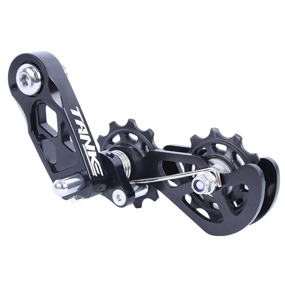Anti-Drop Link Chain Tensioner Aluminum Alloy Chain Guide Floating Pulley Adjust Wheel Bike Bicycle High Quality Hot Sale Oasis Select Black