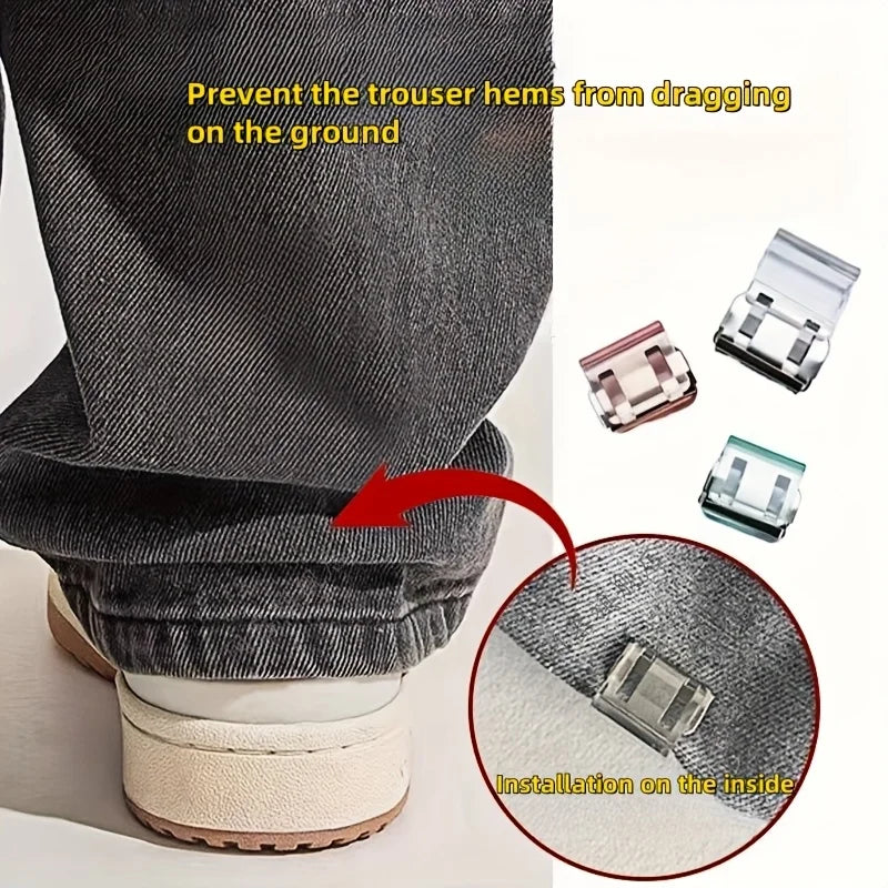 Invisible Pants Clips, DIY Pants Hem Clips, Invisible Pants Short Clips, 2/4/6/10/20pcs for Anti-Slip Pants Hem Fixtures, Oasis Select