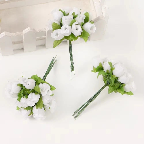 12-Head Silk Rose Artificial Bouquet | DIY Floral Decor Artificial Flower Bouquet Oasis Select