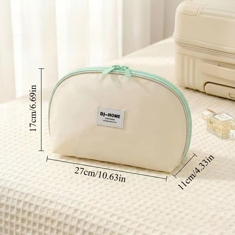 Portable Waterproof Underwear Organizer Bag Multi-Compartment Bra Lingerie Storage Pouch for Travel Luggage Business Trip Dorm Oasis Select off-white