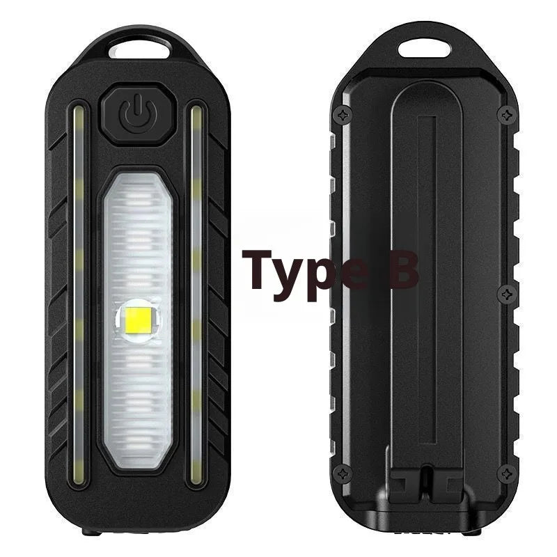 SHINEKNOT USB COB Key Light – 360° Portable Clip Bike & Work Light