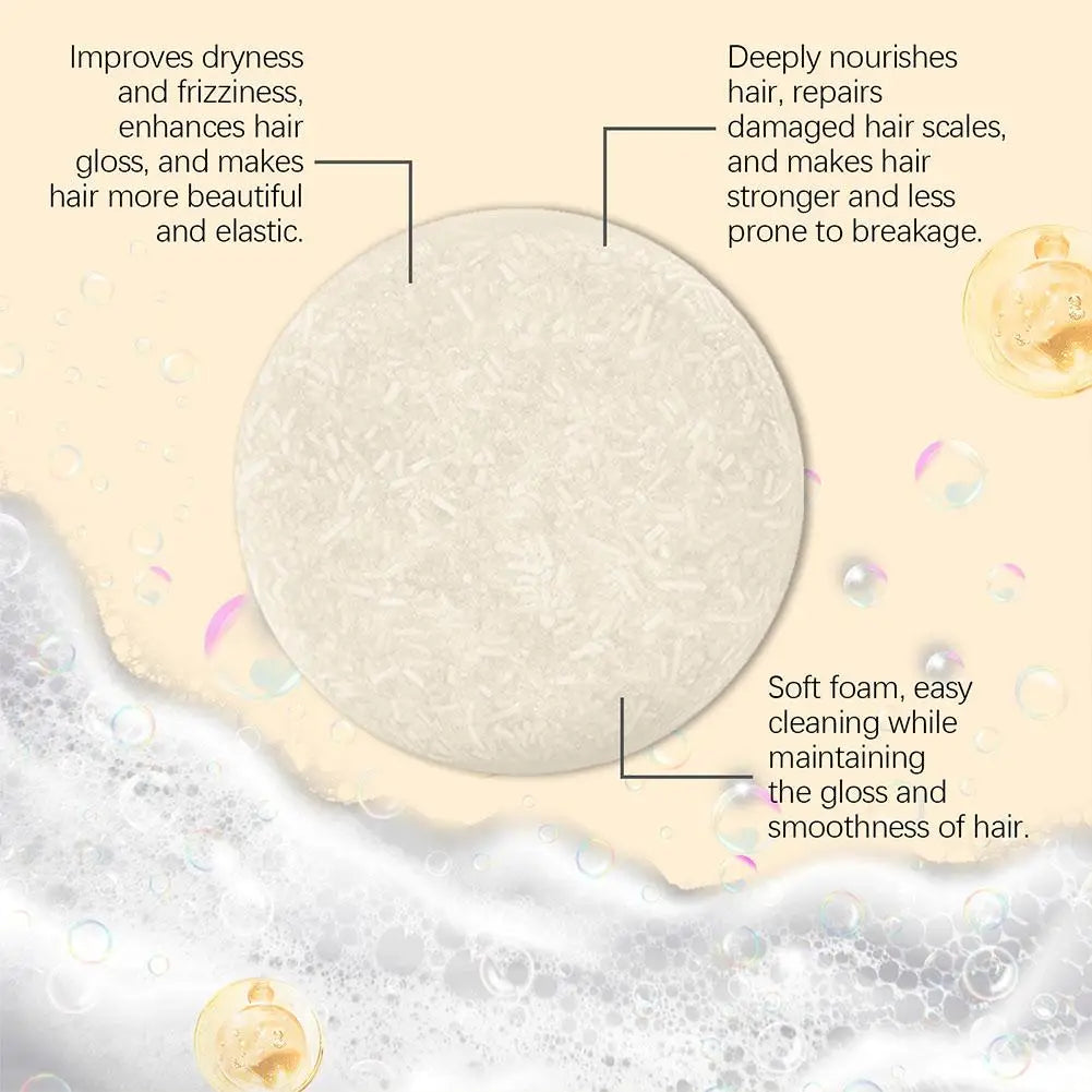 Rice Water Shampoo Bar For Hair Growth, Moisture & Shine Anti Hair Soap Bar, Root White Coverage Hair Darkening Shampoo Bar 60g Oasis Select
