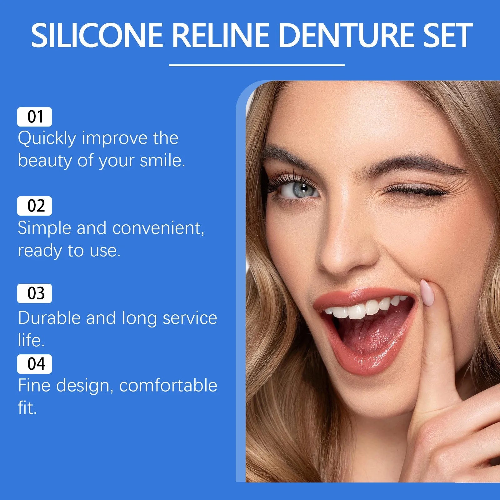 New Denture Silicone Kit Denture Silicone Liners Soft Denture Kit Soft Denture Kit Teeth Upper And Lower Set Easy Use Oasis Select
